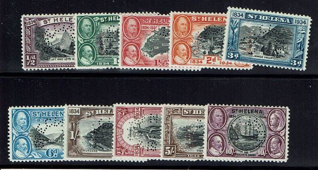 Image of St Helena SG 114S/23S LMM British Commonwealth Stamp